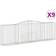 vidaXL Gabionkurver Buede 9 Stk 400x50x120/140 cm Galvanisert Jern