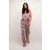 Cream Crrosina Pant Kvinde Brede Ben hos Magasin Vintage Purple Rose Floral