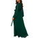 Goddiva Long Sleeve Chiffon Dress - Green