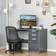 Homcom Study Workstation Grey Writing Desk 60x120cm