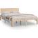 vidaXL brown, 4ft Solid Wood Bed Frame Super