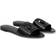 Dolce & Gabbana Embossed Logo Sandals with Flat Sole Black