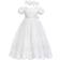 Glamulice Baby Girl's Christening Baptism Floral Embroidered Dress & Handmade Headband - Off White