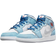 Nike Jordan 1 Mid SE GS - French Blue/White/Light Steel Gray/Fire Red