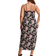 Floerns Women's Satin Spaghetti Strap Cowl Neck Wrap Party Cami Dress Plus Size - Floral Black