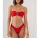 Montce Lulu Zig Zag Stitch Bikini Bottom - Crimson Micro Scrunch