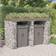 vidaXL Gabionvæg skraldespand 192x91x120 galvaniseret jern
