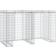 vidaXL Gabionvæg skraldespand 192x91x120 galvaniseret jern