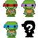 Funko Teenage Mutant Ninja Turtles Bitty POP Actionfigur 4-Pack 8-Bit 2,5 cm