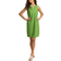 Roman Embroidered Cotton Shift Dress - Green