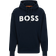 HUGO BOSS Logo Print Hoodie - Dark Blue