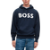 HUGO BOSS Logo Print Hoodie - Dark Blue