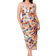 Floerns Women's Satin Spaghetti Strap Cowl Neck Wrap Party Cami Dress Plus Size - Floral Multi