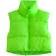 Keomud Women's Winter Crop Vest - Fluorescent Green