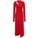 Victoria Beckham Asymmetric Slash Jersey Dress - Crimson