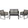 Venture Design Dallas Loungeset, 1 Bord inkl. 2 Stolar & 1 Soffor