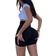 OQQ Women's Butt Lifting Yoga Shorts - Black/Blue/Avocadogreen