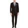 Van Heusen Men's Flex Plain Slim Fit Suits - Black Herringbone