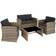 tectake Lucca Outdoor Lounge Set, 1 Table incl. 2 Chairs & 1 Sofas