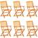 vidaXL 43379 Juego de comedor de patio, 1 Mesa incl. 6 Sillas