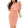 Xxtaxn Women's Cocktail Bodycon Ruffle Sleeveless Formal Midi Pencil Dress - Pink