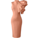 Xxtaxn Women's Cocktail Bodycon Ruffle Sleeveless Formal Midi Pencil Dress - Pink