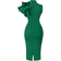 Xxtaxn Women's Cocktail Bodycon Ruffle Sleeveless Formal Midi Pencil Dress - Green