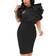 Xxtaxn Women's Cocktail Bodycon Ruffle Sleeveless Formal Midi Pencil Dress - Black