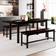 Feonase Extendable Kitchen Table Dining Set 28x63" 3