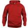 Clique Basic Hoddy Hoodie Barn - Röd