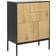 BRIXX LIVING Seaford 3 Door 2 Drawer Black And Oak Sideboard