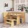 vidaXL Solid Wood Pine Corner Honey Garden Bench