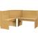 vidaXL Solid Wood Pine Corner Honey Garden Bench
