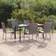 vidaXL Dining Set 7 Piece Rattan Gray Poly Rattan Ensemble repas de patio, 1 Table incluse 6 Chaises
