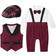 MSemis Baby Boy's Baptism Christening Gentleman Outfits - Burgundy