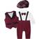 MSemis Baby Boy's Baptism Christening Gentleman Outfits - Burgundy