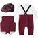 MSemis Baby Boy's Baptism Christening Gentleman Outfits - Burgundy