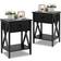 Vecelo Night Stands Bedside Table 30x40.1cm 2pcs