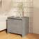 vidaXL Chipboard Concrete Grey Bedside Table 34x45cm