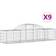 vidaXL 200 40/60 cm/ 9 Arched Gabion Basket Cage