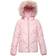 Rokka&Rolla Girl's Heavyweight Puffer Jacket Bubble Coat - Crystal Rose Silver Star