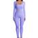 OQQ Ribbed Long Sleeve Sport Jumpsuits - Purple