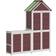 vidaXL Set Rimessa Attrezzi Da Giardino 2pz Moka Legno Massello Pino (Superficie edificio )