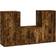 vidaXL smoked oak Unit TV Bench