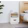vidaXL 40 x 34 x 45 cm Massivt Fyrretræ Hvid Sengebord