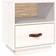 vidaXL 40 x 34 x 45 cm Massivt Fyrretræ Hvid Sengebord