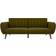 Novogratz Brittany Green Linen Sofa 207cm 3 Seater