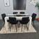 Kosy Koala Kitchen White/Black Dining Set 140x80cm 7pcs