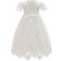 Silver Mermaid Baby Girl's Baptism Christening Dress - Ivory White