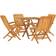 vidaXL 5 Piece Garden Patio Dining Set, 1 Table incl. 4 Chairs